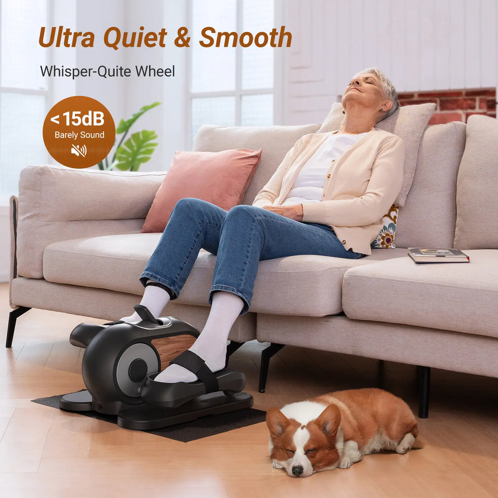 Under Desk Elliptical Machine with Remote Control & 12-Speeds