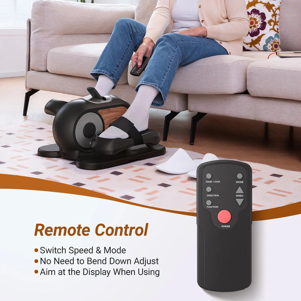 Under Desk Elliptical Machine with Remote Control & 12-Speeds